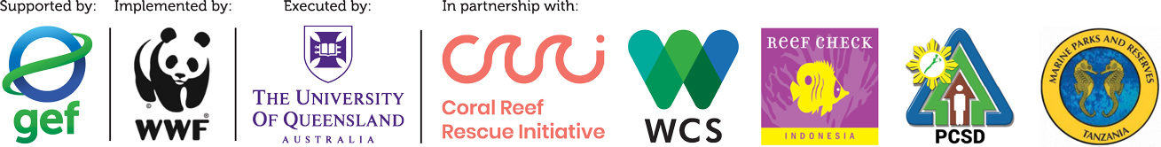 Coral Reef Rescue Initiative logos of all stakeholders