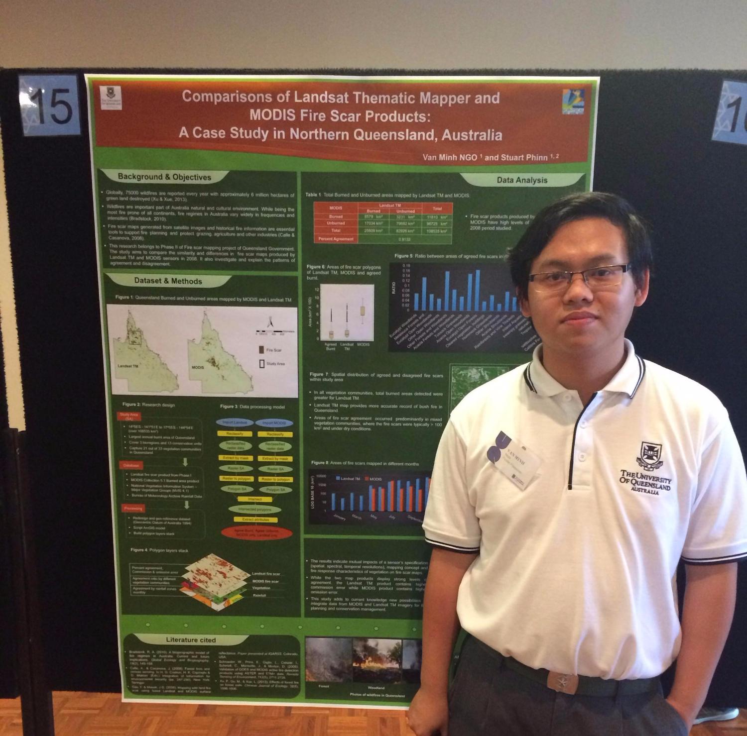 Van Minh Ngo presenting a poster