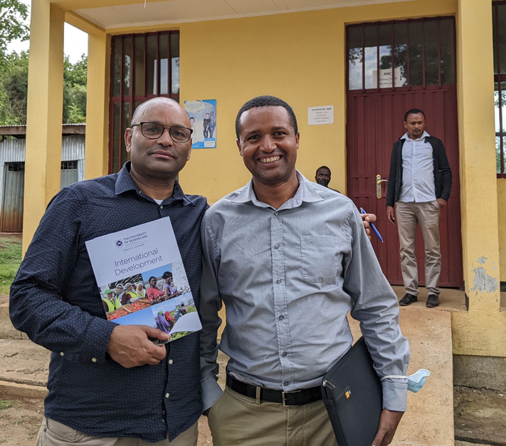 Yibeltal and Eskinder at health post in Ethiopia