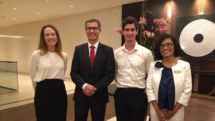 Rory Brown with UQ Vice Chancellor 