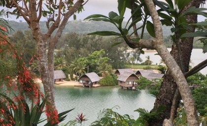 Eco huts in the Pacific