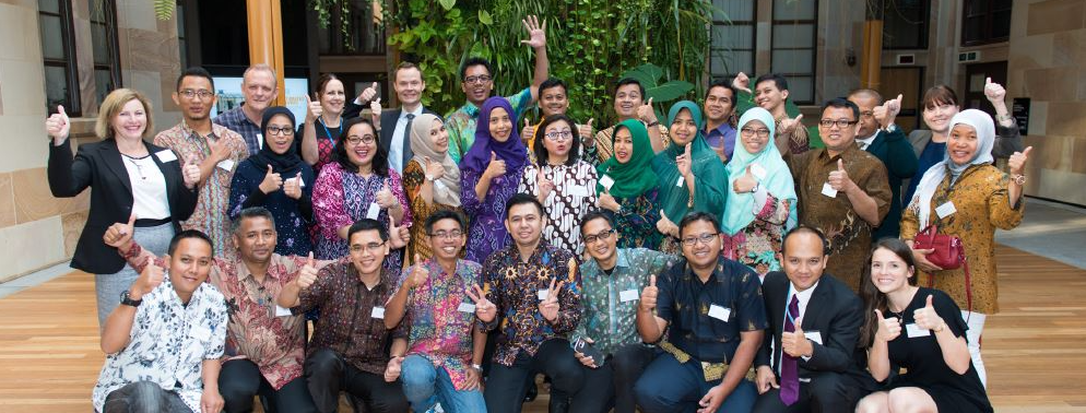 AAI Private Public Partnerships Short Term Awardees and UQID delivery staff at The University of Queensland’s St Lucia campus, Brisbane, May 2016.