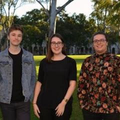 UQ Westpac Asian Exchange Scholarship recipients, from left, David Nyeste, Vincent Singer, Sunny van der Berg, Lachlan Walters and Hai Xia Wang-Pole.