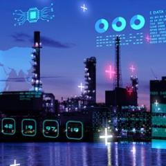 city skyline at night 