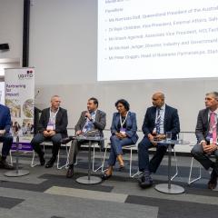 Picture of Industry Panel discussion at the UQ-IITD Research Academy Annual Symposium