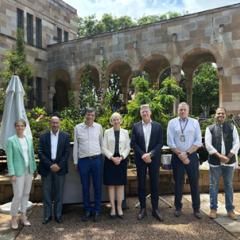 UQ VC and IITD Director and Executives in courtyear of Patina