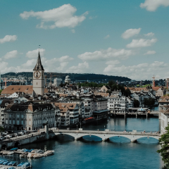 Panoramic view of downtown Zurich during day time