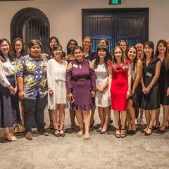 BEL international scholarship recipients with UQ staff 