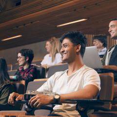Students attending a lecture