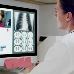 Doctor on a telehealth call