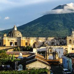 Mountains and south American city guatemala