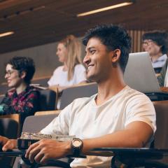 Students in a lecture theatre