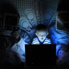 Child with laptop