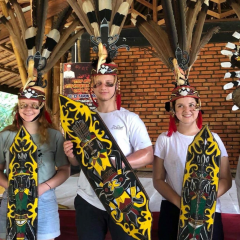 UQ students in Indonesia dressed in traditional dress