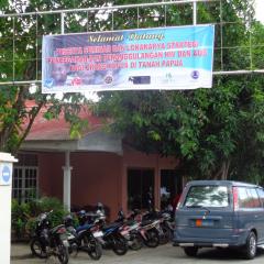 Sign welcoming HIV/AIDS seminar attendees